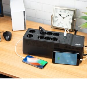 APC BE850G2-GR sistema de alimentación ininterrumpida (UPS) En espera (Fuera de línea) o Standby (Offline) 0,85 kVA 520 W 8 salidas AC APC BE850G2-GR sistema de alimentación ininterrumpida (UPS) En espera (Fuera de línea) o Standby (Offline) 0,85 kVA 520 W 8 salidas AC