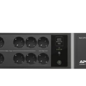 APC BE850G2-GR sistema de alimentación ininterrumpida (UPS) En espera (Fuera de línea) o Standby (Offline) 0,85 kVA 520 W 8 salidas AC APC BE850G2-GR sistema de alimentación ininterrumpida (UPS) En espera (Fuera de línea) o Standby (Offline) 0,85 kVA 520 W 8 salidas AC