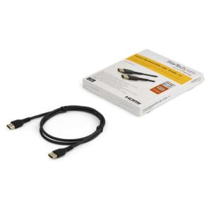 StarTech.com Cable de 1m HDMI 2.0 Certificado Premium de alta velocidad con Ethernet – Durable – UHD 4K 60Hz – con Fibra de Aramida – HDMI 2.0 – TPE – para Monitores, TV y Pantallas