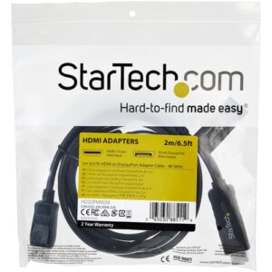 StarTech.com Cable de 2m HDMI a DisplayPort - 4K 30Hz StarTech.com Cable de 2m HDMI a DisplayPort – 4K 30Hz