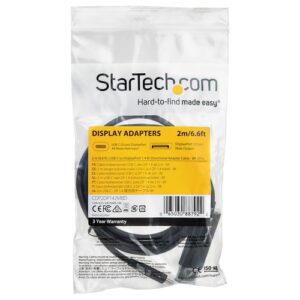 StarTech.com 2m – Cable USB-C a DisplayPort 1.4 – Bidireccional