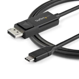 StarTech.com Cable de 1m USB C a DisplayPort 1.2 de 4K a 60Hz - Cable Adaptador de Vídeo Bidireccional DP a USB-C o USB-C a DP Reversible - HBR2/HDR - Cable de Monitor USB tipo C/TB3 StarTech.com Cable de 1m USB C a DisplayPort 1.2 de 4K a 60Hz – Cable Adaptador de Vídeo Bidireccional DP a USB-C o USB-C a DP Reversible – HBR2/HDR – Cable de Monitor USB tipo C/TB3