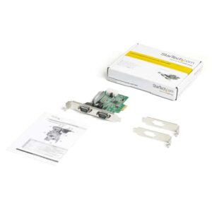 StarTech.com Tarjeta PCI Express Adaptadora de 2 Puertos Serie RS232 - Tarjeta Controladora Serial PCIe RS232 - PCIe a DB9 UART16950 - Tarjeta de Expansión - Windows y Linux StarTech.com Tarjeta PCI Express Adaptadora de 2 Puertos Serie RS232 - Tarjeta Controladora Serial PCIe RS232 - PCIe a DB9 UART16950 - Tarjeta de Expansión - Windows y Linux