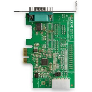 StarTech.com Tarjeta Adaptadora Serie PCI Express RS232 de 4 Puertos - Tarjeta Controladora Serie PCIe RS232 - PCIe a Serie DB9 - UART 16950 - Tarjeta de Expansión - Windows y Linux