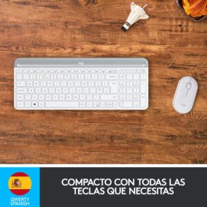 Logitech MK470 teclado Ratón incluido USB Español Blanco Logitech MK470 teclado Ratón incluido USB Español Blanco