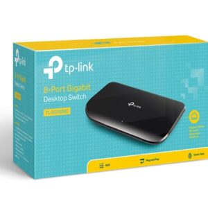 TP-Link TL-SG1008D switch No administrado Gigabit Ethernet (10/100/1000) Negro