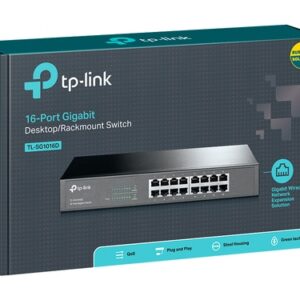 TP-Link TL-SG1016D switch No administrado L2 Gigabit Ethernet (10/100/1000) Negro TP-Link TL-SG1016D switch No administrado L2 Gigabit Ethernet (10/100/1000) Negro