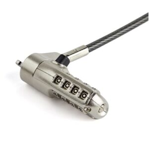 StarTech.com Cable de 2m de Seguridad para Ordenador Portátil – con Candado – para Ranura Nano – de Combinación