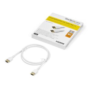 StarTech.com Cable de 1m HDMI 2.0 Certificado Premium de alta velocidad con Ethernet - Durable - UHD 4K 60Hz - con Fibra de Aramida - HDMI 2.0 - TPE - para Monitores y TV - Blanco StarTech.com Cable de 1m HDMI 2.0 Certificado Premium de alta velocidad con Ethernet – Durable – UHD 4K 60Hz – con Fibra de Aramida – HDMI 2.0 – TPE – para Monitores y TV – Blanco