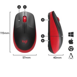 Logitech M190 ratón Ambidextro RF inalámbrico Óptico 1000 DPI