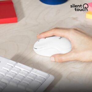 Logitech MK295 Silent Wireless Combo teclado Ratón incluido RF inalámbrico QWERTY Inglés Blanco