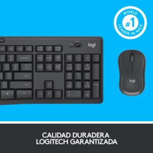Reacondicionado | Logitech MK295 Silent Wireless Combo teclado Ratón incluido USB QWERTY Español Grafito Logitech MK295 Silent Wireless Combo teclado Ratón incluido USB QWERTY Español Grafito