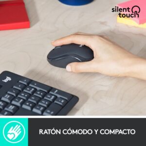 Reacondicionado | Logitech MK295 Silent Wireless Combo teclado Ratón incluido USB QWERTY Español Grafito Logitech MK295 Silent Wireless Combo teclado Ratón incluido USB QWERTY Español Grafito