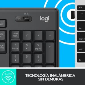 Reacondicionado | Logitech MK295 Silent Wireless Combo teclado Ratón incluido USB QWERTY Español Grafito Logitech MK295 Silent Wireless Combo teclado Ratón incluido USB QWERTY Español Grafito