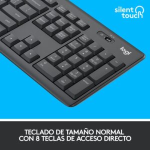 Reacondicionado | Logitech MK295 Silent Wireless Combo teclado Ratón incluido USB QWERTY Español Grafito Logitech MK295 Silent Wireless Combo teclado Ratón incluido USB QWERTY Español Grafito