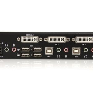 StarTech.com Conmutador Switch KVM - 2 puertos USB 2.0 - Audio Vídeo DVI StarTech.com Conmutador Switch KVM - 2 puertos USB 2.0 - Audio Vídeo DVI
