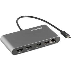 StarTech.com Thunderbolt 3-minidockningsstation - bärbar TB3-dockningsstation för dubbelskärm med HDMI 4K 60 Hz - 2x USB-A-hubb (3.2/2.0) och GbE - 28 cm inbyggd kabel - TB3-multiportadapter för bärbara datorer - Mac/Windows StarTech.com Thunderbolt 3-minidockningsstation – bärbar TB3-dockningsstation för dubbelskärm med HDMI 4K 60 Hz – 2x USB-A-hubb (3.2/2.0) och GbE – 28 cm inbyggd kabel – TB3-multiportadapter för bärbara datorer – Mac/Windows