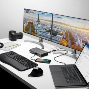 Kensington Replicador de puertos híbrido 4K dual Thunderbolt™ 3 y USB-C SD5600T con 96 W de PD: Win/Mac