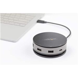 StarTech.com Adaptador Multipuertos USB-C - Docking Station USB 3.1 Gen 2 Tipo C con Vídeo HDMI, DisplayPort de 4K a 60Hz o VGA de 1080p - PD de 75W - Hub Ladrón USB de 3 Puertos - Replicador de Puertos Móvil StarTech.com Adaptador Multipuertos USB-C - Docking Station USB 3.1 Gen 2 Tipo C con Vídeo HDMI, DisplayPort de 4K a 60Hz o VGA de 1080p - PD de 75W - Hub Ladrón USB de 3 Puertos - Replicador de Puertos Móvil