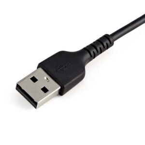 StarTech.com Cable Resistente USB-A a Lightning de 30 cm Negro – Cable de Sincronización y Carga USB Tipo A a Lightning con Fibra de Aramida Resistente – Certificado MFi de Apple – para iPad/iPhone 12