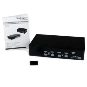StarTech.com Conmutador Switch Profesional KVM 4 Puertos Vídeo VGA - USB - Hasta 1920x1440