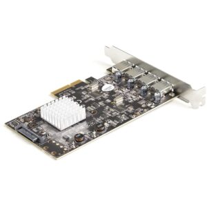 StarTech.com Tarjeta PCIe de 4 Puertos USB-A - Tarjeta PCI Express de Expansión USB Tipo A 3.1/3.2 Gen 2 de 10Gb con 2 Controladores - 4x USB-A - Tarjeta Adaptadora PCIe USB - Win/Mac/Linux StarTech.com Tarjeta PCIe de 4 Puertos USB-A - Tarjeta PCI Express de Expansión USB Tipo A 3.1/3.2 Gen 2 de 10Gb con 2 Controladores - 4x USB-A - Tarjeta Adaptadora PCIe USB - Win/Mac/Linux