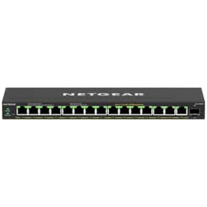 NETGEAR 16-Port High-Power PoE+ Gigabit Ethernet Plus Switch (231W) with 1 SFP port (GS316EPP) Gestionado Energía sobre Ethernet (PoE) Negro NETGEAR 16-Port High-Power PoE+ Gigabit Ethernet Plus Switch (231W) with 1 SFP port (GS316EPP) Gestionado Energía sobre Ethernet (PoE) Negro