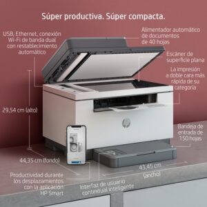 HP LaserJet Impresora multifunción M234sdw, Blanco y negro, Impresora para Oficina pequeña, Impresión, copia, escáner, Escanear a correo electrónico; Escanear a PDF; Tamaño compacto; Energéticamente eficiente; Impresión rápida a doble cara; AAD de 40 hojas; Wi-Fi de banda dual HP LaserJet Impresora multifunción M234sdw, Blanco y negro, Impresora para Oficina pequeña, Impresión, copia, escáner, Escanear a correo electrónico; Escanear a PDF; Tamaño compacto; Energéticamente eficiente; Impresión rápida a doble cara; AAD de 40 hojas; Wi-Fi de banda dual