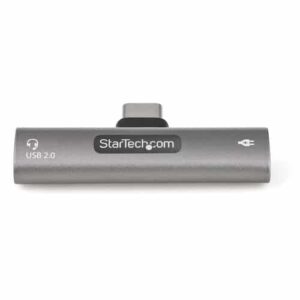 StarTech.com Adaptador de Audio y Carga USB-C - Adaptador de Audio USB Tipo C con USB-C para Auriculares con Micrófono y Pass Through de 60W USBC para Cargador StarTech.com Adaptador de Audio y Carga USB-C – Adaptador de Audio USB Tipo C con USB-C para Auriculares con Micrófono y Pass Through de 60W USBC para Cargador