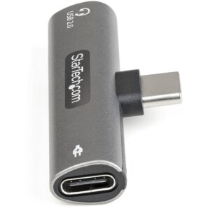 StarTech.com Adaptador de Audio y Carga USB-C - Adaptador de Audio USB Tipo C con USB-C para Auriculares con Micrófono y Pass Through de 60W USBC para Cargador StarTech.com Adaptador de Audio y Carga USB-C – Adaptador de Audio USB Tipo C con USB-C para Auriculares con Micrófono y Pass Through de 60W USBC para Cargador