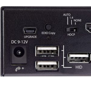 StarTech.com Switch Conmutador KVM de 2 Puertos HDMI 2.0 4K para 1 Monitor - Vídeo de 4K y 60Hz Ultra HD - HDR - Hub Ladrón USB 3.0 de 2 Puertos y 4 Puertos USB 2.0 HID - Audio - HotKey - TAA StarTech.com Switch Conmutador KVM de 2 Puertos HDMI 2.0 4K para 1 Monitor - Vídeo de 4K y 60Hz Ultra HD - HDR - Hub Ladrón USB 3.0 de 2 Puertos y 4 Puertos USB 2.0 HID - Audio - HotKey - TAA
