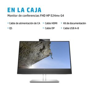 HP E24mv G4 60,5 cm (23.8") 1920 x 1080 Pixeles Full HD Negro, Plata HP E24mv G4 60,5 cm (23.8″) 1920 x 1080 Pixeles Full HD Negro, Plata