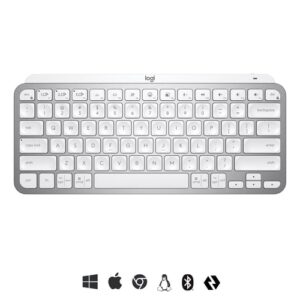 Logitech MX Keys Mini teclado RF Wireless + Bluetooth QWERTY Inglés Gris Logitech MX Keys Mini teclado RF Wireless + Bluetooth QWERTY Inglés Gris