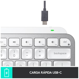Logitech MX Keys Mini teclado RF Wireless + Bluetooth QWERTY Español Gris Logitech MX Keys Mini teclado RF Wireless + Bluetooth QWERTY Español Gris