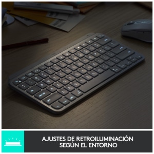 Logitech MX Keys Mini teclado RF Wireless + Bluetooth QWERTY Español Gris Logitech MX Keys Mini teclado RF Wireless + Bluetooth QWERTY Español Gris