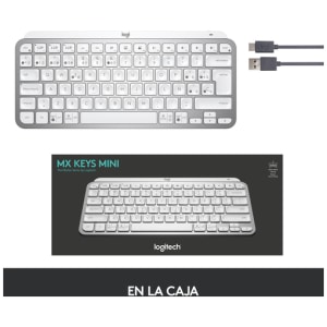 Logitech MX Keys Mini teclado RF Wireless + Bluetooth QWERTY Español Gris Logitech MX Keys Mini teclado RF Wireless + Bluetooth QWERTY Español Gris