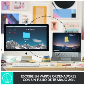 Logitech MX Keys Mini teclado RF Wireless + Bluetooth QWERTY Español Gris Logitech MX Keys Mini teclado RF Wireless + Bluetooth QWERTY Español Gris