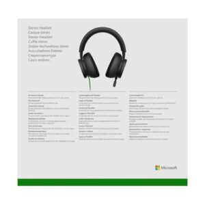 Microsoft Xbox Stereo Headset Auriculares Alámbrico Diadema Juego Negro