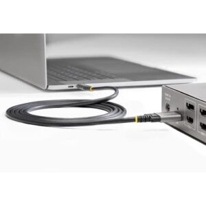 StarTech.com Cable de 1m USB-C con Tornillos Laterales de Fijación – 10Gbps – Cable USB Tipo C USB 3.1/3.2 Gen 2 – con Carga por Entrega Alimentación PD de 100W (5A), Modo Alt DP