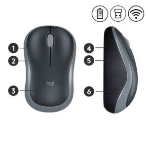 Logitech M185 ratón Ambidextro RF inalámbrico Óptico 1000 DPI Logitech M185 ratón Ambidextro RF inalámbrico Óptico 1000 DPI