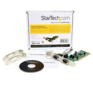 StarTech.com Tarjeta Adaptadora PCI de 2 Puertos Serie RS422/485 DB9 UART 161050 5V o 3.3V