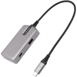 StarTech.com Adaptador Multipuertos USB C - USB-C a HDMI 2.0 4K 60Hz, PD con Paso de 100W - Hub USB de 3 Puertos de 10Gbps - Mini Docking Station USB Tipo C Portátil - Cable de 25cm StarTech.com Adaptador Multipuertos USB C - USB-C a HDMI 2.0 4K 60Hz, PD con Paso de 100W - Hub USB de 3 Puertos de 10Gbps - Mini Docking Station USB Tipo C Portátil - Cable de 25cm
