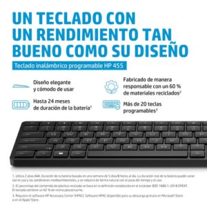 HP Teclado inalámbrico programable 455 HP Teclado inalámbrico programable 455