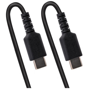 StarTech.com Cable de 1m de Carga USB C a USB C, Cable USB Tipo C Rizado de Carga Rápida y Servicio Pesado, Cable USB 2.0 USBC, de Fibra de Aramida Resistente, Negro StarTech.com Cable de 1m de Carga USB C a USB C, Cable USB Tipo C Rizado de Carga Rápida y Servicio Pesado, Cable USB 2.0 USBC, de Fibra de Aramida Resistente, Negro