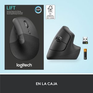 Logitech Lift ratón mano derecha RF Wireless + Bluetooth Óptico 4000 DPI