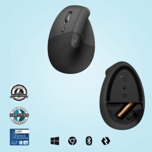 Reacondicionado | Logitech Lift ratón Izquierda RF Wireless + Bluetooth Óptico 4000 DPI