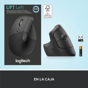 Reacondicionado | Logitech Lift ratón Izquierda RF Wireless + Bluetooth Óptico 4000 DPI