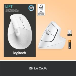 Logitech Lift ratón mano derecha RF Wireless + Bluetooth Óptico 4000 DPI