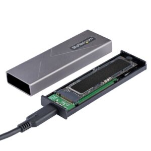 StarTech.com Caja Externa de Aluninio USB-C 10Gbps a NVMe M.2 o SSD M.2 SATA - Sin Herramientas para SSD M.2 NGFF PCIe/SATA - con Cables USB Tipo C o USB-A - 2230/2242/2260/2280 StarTech.com Caja Externa de Aluninio USB-C 10Gbps a NVMe M.2 o SSD M.2 SATA – Sin Herramientas para SSD M.2 NGFF PCIe/SATA – con Cables USB Tipo C o USB-A – 2230/2242/2260/2280