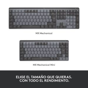 Logitech MX Mechanical teclado RF Wireless + Bluetooth QWERTY Internacional de EE.UU. Grafito, Gris Logitech MX Mechanical teclado RF Wireless + Bluetooth QWERTY Internacional de EE.UU. Grafito, Gris